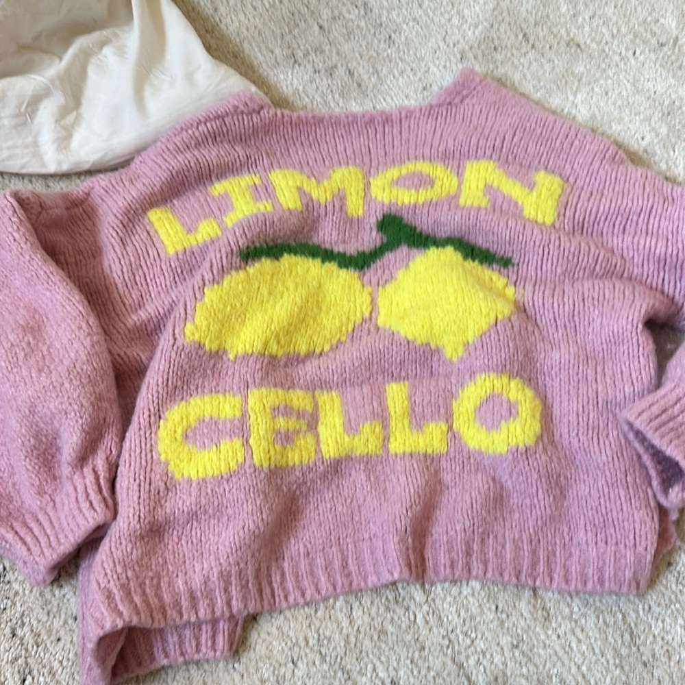 Pink Lemon Graphic Sweater Cardigan - Picture 3 of 4